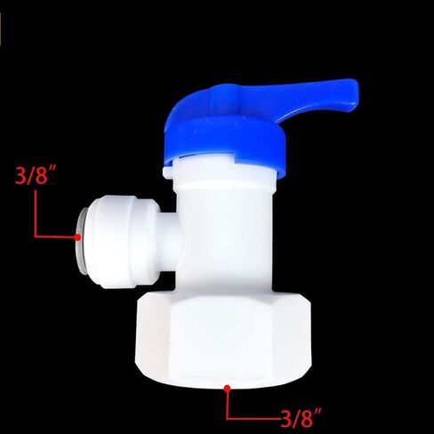 Wesell Tube Female Thread Run Quick Connector, 3/8inch X 3/4inch OD Shut Off Valve Switch Reverse Osmosis System Water 3/8inchx 3/4inchFemale Run Ball valve in Saudi Arabia