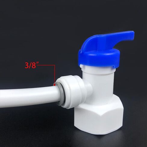 Wesell Tube Female Thread Run Quick Connector, 3/8inch X 3/4inch OD Shut Off Valve Switch Reverse Osmosis System Water 3/8inchx 3/4inchFemale Run Ball valve in Saudi Arabia