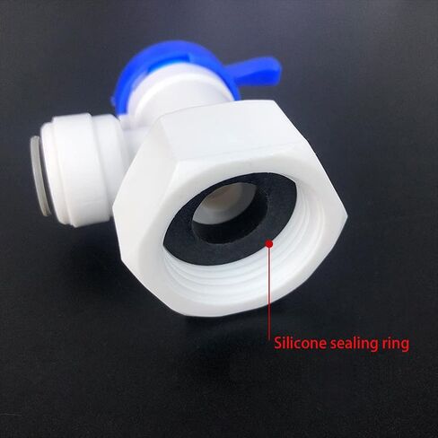 Wesell Tube Female Thread Run Quick Connector, 3/8inch X 3/4inch OD Shut Off Valve Switch Reverse Osmosis System Water 3/8inchx 3/4inchFemale Run Ball valve in Saudi Arabia