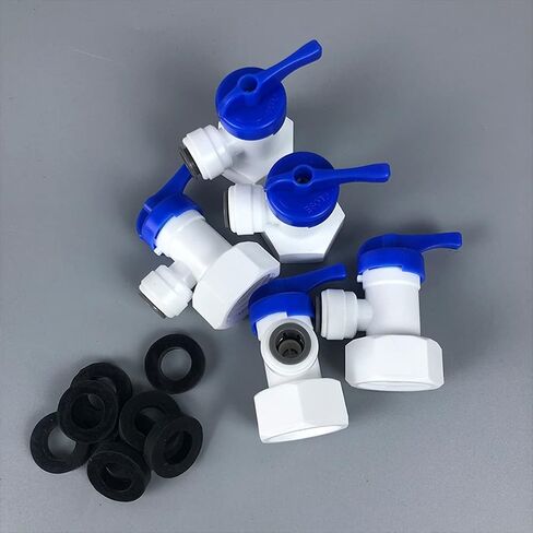 Wesell Tube Female Thread Run Quick Connector, 3/8inch X 3/4inch OD Shut Off Valve Switch Reverse Osmosis System Water 3/8inchx 3/4inchFemale Run Ball valve in Saudi Arabia