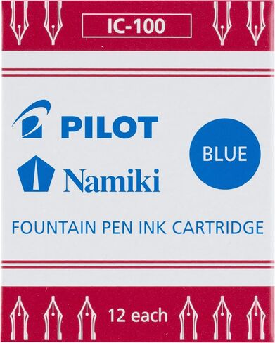 PILOT Namiki IC100 Fountain Pen Ink Cartridges, Blue, 12-Pack (69101) in Saudi Arabia