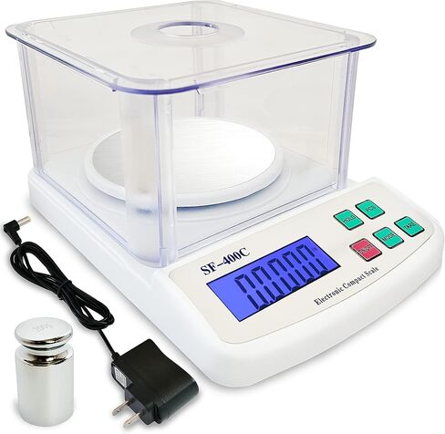 ميزان مختبر رقمي من MOCCO 600 جرام × 0.01 جرام، ميزان إلكتروني دقيق، ميزان تحليلي، ميزان دقيق مدمج للمجوهرات، مختبر علمي مع زجاج أمامي ووزن معايرة 200 جرام in Kuwait