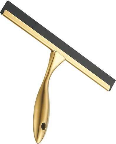 10inch Water Cleaning Squeegee for Bathroom Car or Kitchen Top Stainless with Silicon Rubber 3 Choice (Gold) in Saudi Arabia