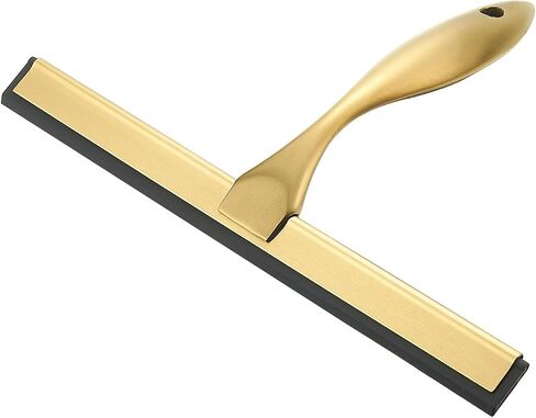 10inch Water Cleaning Squeegee for Bathroom Car or Kitchen Top Stainless with Silicon Rubber 3 Choice (Gold) in Saudi Arabia