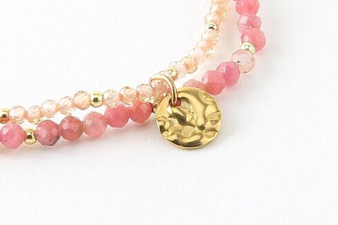 أساور سبج قابلة للتعديل من دريم روفر للنساء بتصميم حجر طبيعي مزدوج الطبقات مع أساور ساحرة من الفولاذ المقاوم للصدأ للنساء والفتيات واقية وأنيقة in Kuwait