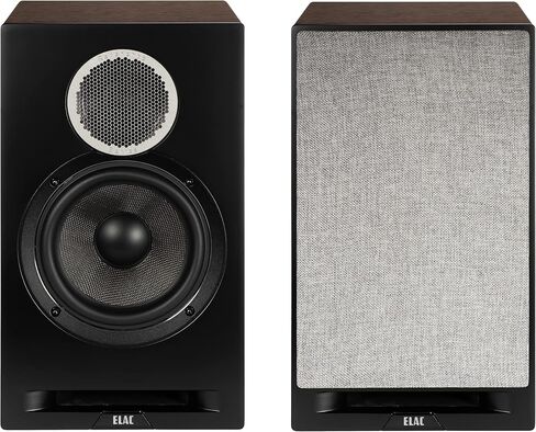 ELAC DBR62-W زوج مكبرات الصوت المرجعية لأول مرة على رف الكتب - أبيض / بلوط مع زوج كابل مكبر صوت حساس SPW-10FT-P بطول 10 أقدام (2019) in Kuwait