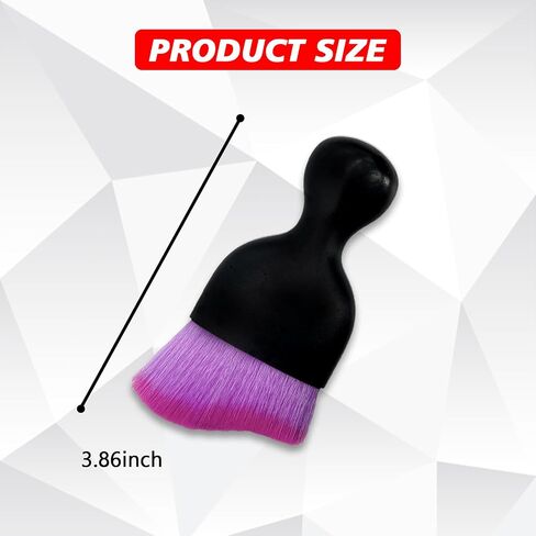 BEYPOVK 2PCS Car Interior Detailing Brush, Auto Soft Bristles Dust Brush Curved Brushes, Automotive Interior Cleaning Tool for Cleaning Panels, Air Vent, Leather, Scratch Free (Purple) in Kuwait