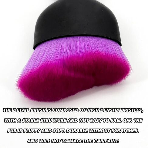 BEYPOVK 2PCS Car Interior Detailing Brush, Auto Soft Bristles Dust Brush Curved Brushes, Automotive Interior Cleaning Tool for Cleaning Panels, Air Vent, Leather, Scratch Free (Purple) in Kuwait