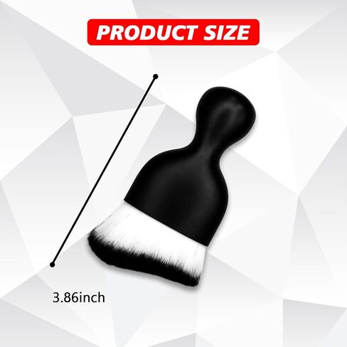 BEYPOVK 2PCS Car Interior Detailing Brush, Auto Soft Bristles Dust Brush Curved Brushes, Automotive Interior Cleaning Tool for Cleaning Panels, Air Vent, Leather, Scratch Free (Purple) in Kuwait