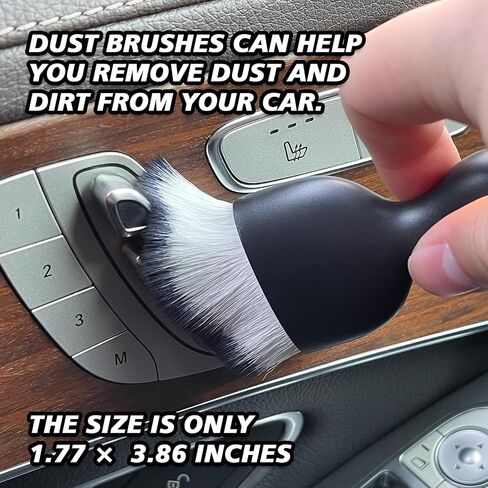 BEYPOVK 2PCS Car Interior Detailing Brush, Auto Soft Bristles Dust Brush Curved Brushes, Automotive Interior Cleaning Tool for Cleaning Panels, Air Vent, Leather, Scratch Free (Purple) in Kuwait