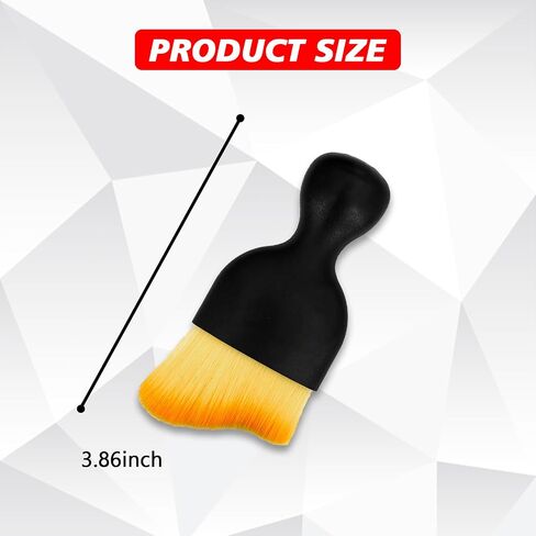BEYPOVK 2PCS Car Interior Detailing Brush, Auto Soft Bristles Dust Brush Curved Brushes, Automotive Interior Cleaning Tool for Cleaning Panels, Air Vent, Leather, Scratch Free (Purple) in Kuwait