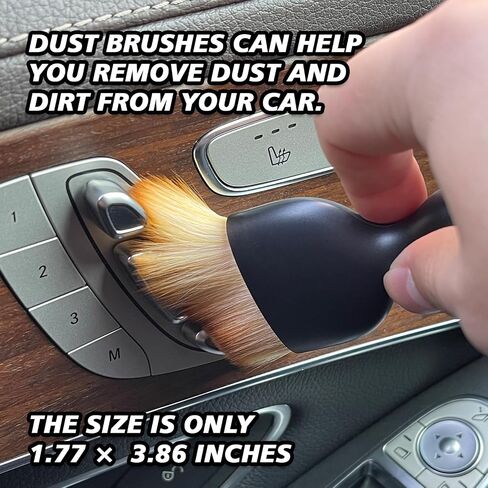 BEYPOVK 2PCS Car Interior Detailing Brush, Auto Soft Bristles Dust Brush Curved Brushes, Automotive Interior Cleaning Tool for Cleaning Panels, Air Vent, Leather, Scratch Free (Purple) in Kuwait