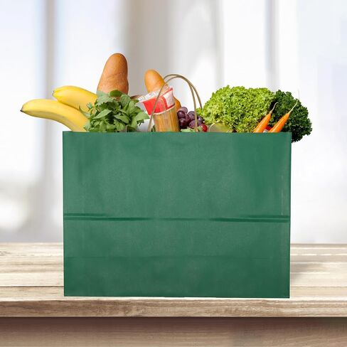 BLEWINDZ 50Pcs Kraft Gift Bags Bulk Large Size 16"x6"x12", Colorful Paper Bags with Handles, Shopping Bag for Grocery, Party Favor Bag (10 Colors) in Kuwait