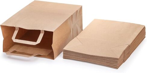 Okllen 60 Pack Brown Kraft Paper Gift Bags Bulk for Party Favor Gift Bags, Wedding, Reception, Birthday, Event, Reunion, 3 Sizes Merchandise Bags Retail Bags with Handle for Customers or Guests, DIY in Saudi Arabia