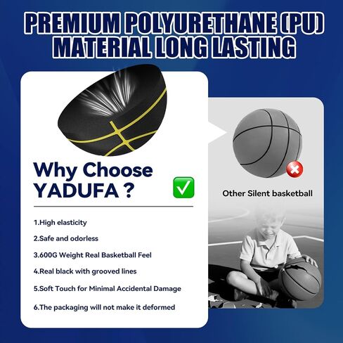 Silent Basketball 600G Real Basketball Feel Dribble Dream Indoor Foam Silent Training Ball High Bounce Not Vacuum Shipped for Quiet Dribbling and Indoor Training in Saudi Arabia