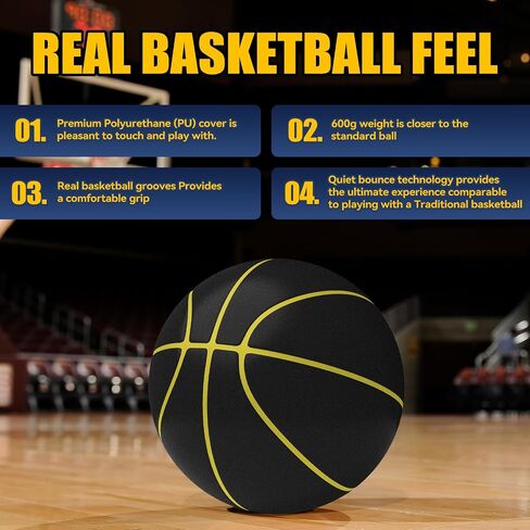 Silent Basketball 600G Real Basketball Feel Dribble Dream Indoor Foam Silent Training Ball High Bounce Not Vacuum Shipped for Quiet Dribbling and Indoor Training in Saudi Arabia