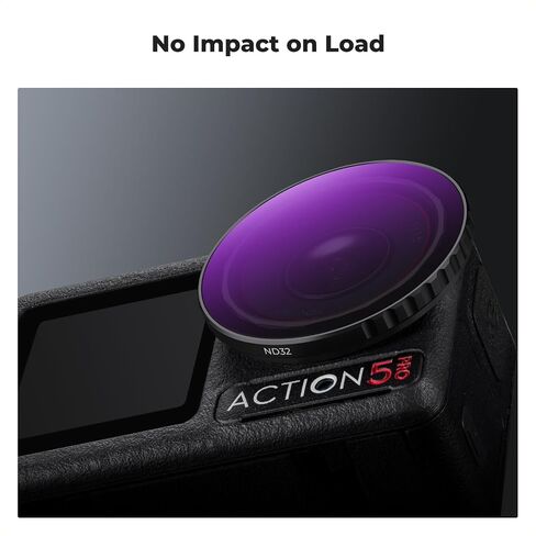K&F Concept Push In Fit Variable ND2-32 Filter Compatible with DJI Osmo Action 5 Pro, Neutral Density Light Reduction Filter for Osmo Action 4/3, Multicoated HD Optical Glass Action Camera Accessories in Kuwait