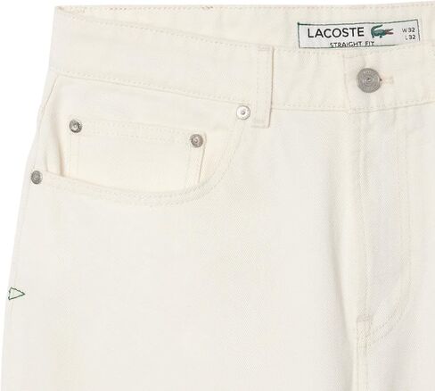 Lacoste Men's 5 Pocket Cut Straight Cut Indigo ، Bleach المغسول ، 34/34 in Kuwait