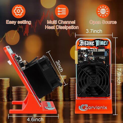 جهاز تعدين Bitaxe Supra Hex 701 من Bitcoins Solo BTC جهاز تعدين التشفير BM1368 6 شرائح 3.5T-4.2TH/S 2.4 جيجا هرتز WiFi Asic جهاز تعدين للاستخدام المنزلي 110 وات in Kuwait