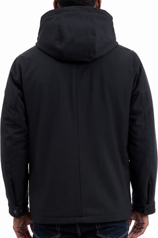 Michael Kors mens Four Pocket Softshell Field Jacket With Faux Sherpa Lining, Wind and Water Resistant in Saudi Arabia