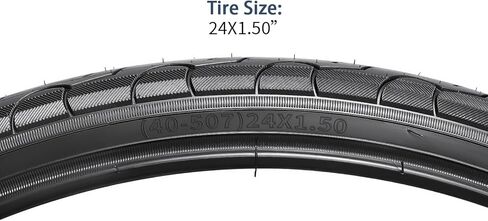 YUNSCM 2-PCS 24" Road Bike Tires 24 x 1.50/40-507 Compatible with 24x1.50 24x1.5 24X1.50 Bike Bicycle Tires (Y-1096) in Saudi Arabia