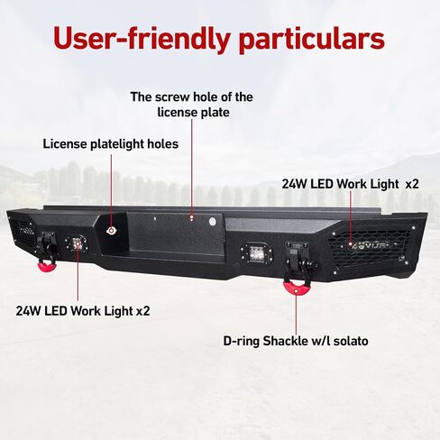 الوفير الأمامي والخلفي متوافق مع 2011 2012 2013 2014 2015 2016 Ford F250 / F350 / F450 / F550 (باستثناء Raptor و EcoBoost) in Saudi Arabia