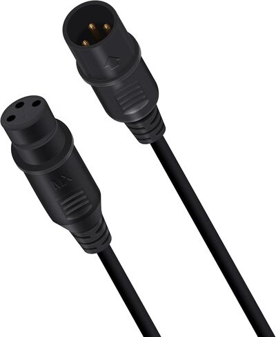 Ridgeyard 10ft مرنة DMX Cable 3 دبوس الذكور إلى أنثى سلك DMX لمعدات المسرح مع إشارة DMX (12 ٪) in Kuwait