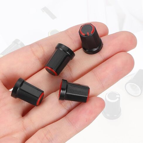 Meccanixity 20pcs 6mm / 0.24 "فتحة Guitar Hoob amplifier amplifier على المقابض الملائمة ، والتحكم في الجهد البرتقالي للتحكم في نغمة الصوت ، وأجزاء باس الجيتار ، والكروم in Kuwait