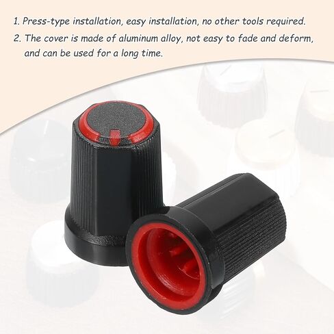 Meccanixity 20pcs 6mm / 0.24 "فتحة Guitar Hoob amplifier amplifier على المقابض الملائمة ، والتحكم في الجهد البرتقالي للتحكم في نغمة الصوت ، وأجزاء باس الجيتار ، والكروم in Kuwait