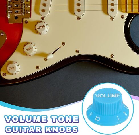 MECCANIXITY 3pcs Metric Top Hat Bell Knobs, 1 Volume 2 Tone Control Guitar Knobs Set for Electric Guitar Bass Split Shaft Pots, Bright Silver in Saudi Arabia
