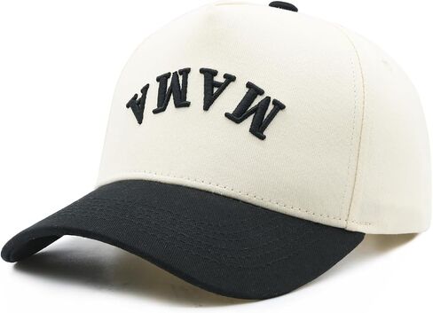 Mama Trucker Hats for Women Embroidered Mom Baseball Cap Adjustable Vintage Two Tone Cap for Casual Wear Red in Saudi Arabia