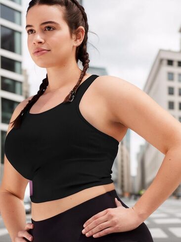 Women's Plus Size Seamless High Stretch Yoga Tank Top Racerback Sports Bra Activewear in Saudi Arabia