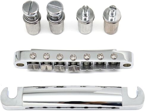 7 string guitar bridge Set, Tune-O-Matic Bridge and Stop Bar Tailpiece with Anchors and Studs for Epiphone Les Paul LP SG Style Electric Guitar (Black) in Kuwait