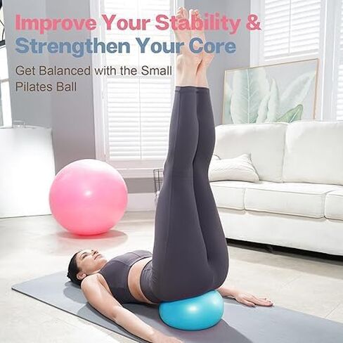 Small Fitness Pilates Ball,Burst-Proof,Non-Slip Mini Yoga Ball for Fitness,Stretching,and Core Strengthening in Saudi Arabia