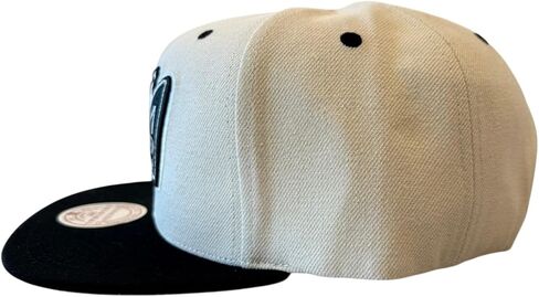 Mitchell & Ness Los Angeles Angels MLB Evergreen Coop Snapback Hat Cap, Cream/Black in Saudi Arabia
