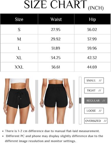 شورت رياضي للجري عالي الخصر سريع الجفاف وقابل للتعديل للتمرين مع جيوب بسحاب 2.5 بوصة (S-XXL) in Saudi Arabia