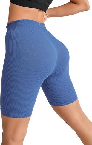 Women High-Waisted Yoga Shorts Athletic Fitness Bike Shorts in Saudi Arabia