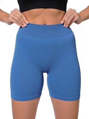Women High-Waisted Yoga Shorts Athletic Fitness Bike Shorts in Saudi Arabia