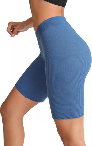 Women High-Waisted Yoga Shorts Athletic Fitness Bike Shorts in Saudi Arabia