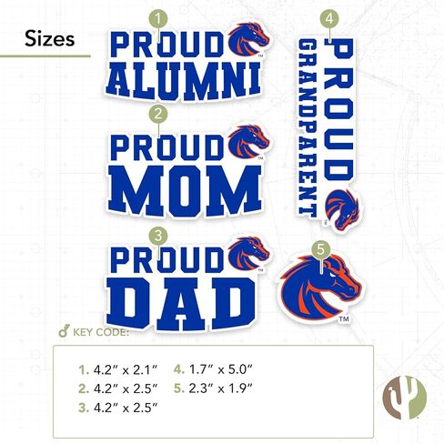 Desert Cactus San Jose State University SJSU Spartans Sticker Vinyl Decal Laptop Water Bottle Car Scrapbook (Family Full Sheet) in Kuwait