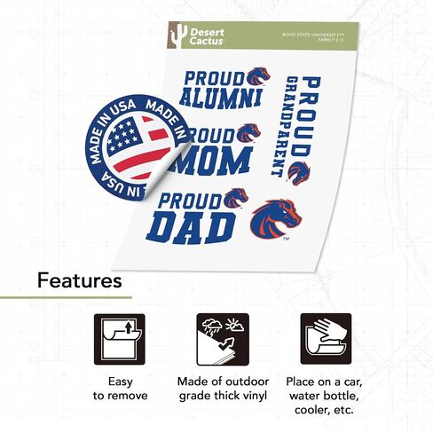 Desert Cactus San Jose State University SJSU Spartans Sticker Vinyl Decal Laptop Water Bottle Car Scrapbook (Family Full Sheet) in Kuwait