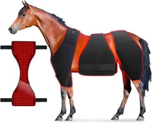 GOURIXIN Red Light Therapy for Horses, 660nm 850nm Red Infrared Therap Belt, for Horse Buttocks, Abdomen, Back, Front Legs and Hind Legs Muscle Recovery in Saudi Arabia