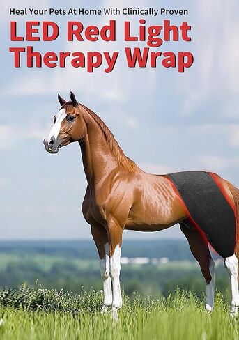 GOURIXIN Red Light Therapy for Horses, 660nm 850nm Red Infrared Therap Belt, for Horse Buttocks, Abdomen, Back, Front Legs and Hind Legs Muscle Recovery in Saudi Arabia