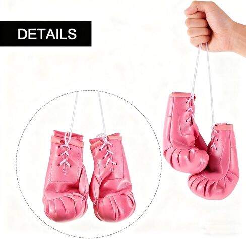 قفازات ملاكمة صغيرة، قفازات ملاكمة لسرطان الثدي، إكسسوارات مصغرة ديكورات معلقة للحقيبة أو الحفلات، هدايا ديكور للتوعية بسرطان الثدي الوردية، هدايا منزلية للحفلات in Kuwait