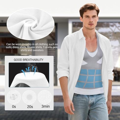 Compression Shirts for Men - Mens Slimming Body Shaper Vest - Tight Tank Top for Men - Compression Shirt Tank Top Grey in Saudi Arabia