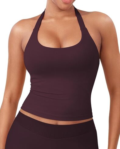 Yeoreo Softhue Impact Women's Halter Tank Top Longline Longline Scoop Neck Bruck Bra Sports Provort in Saudi Arabia