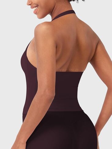 Yeoreo Softhue Impact Women's Halter Tank Top Longline Longline Scoop Neck Bruck Bra Sports Provort in Saudi Arabia