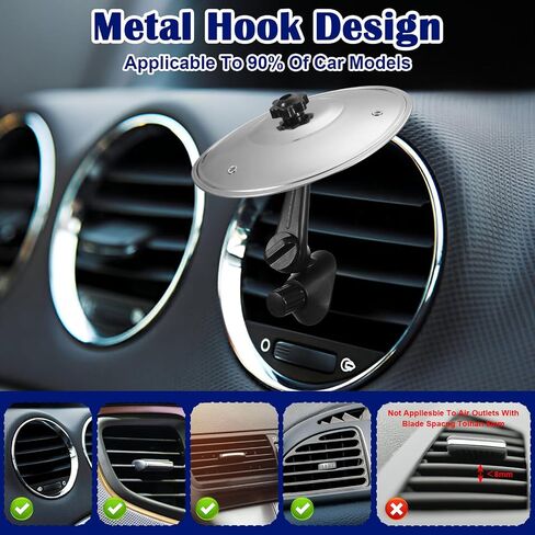 Car Cymbal, Car Symbol Drum Air Vent, Mini Metal Drum Crash Cymbal for Cars Dashboard, Fun Dashboard Accessory for Drummers & Music Lovers (Silver) in Saudi Arabia