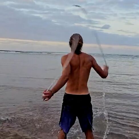 حبل التدفق ، الرجال تدريبات النساء التدريب الداخلي في الهواء الطلق تمرينات القلب للمبتدئين ، المحمولة ودائم ، شريط عاكس الأسود in Kuwait