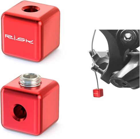 Bike Cable End Caps – Alloy Cable Crimps for Brake & Shifter Cables – 2 Square Tail Caps, 2 Screws & Hex Spanner Included – Durable, Secure & Easy to Install for Road & Mountain Bicycles,Black in Kuwait